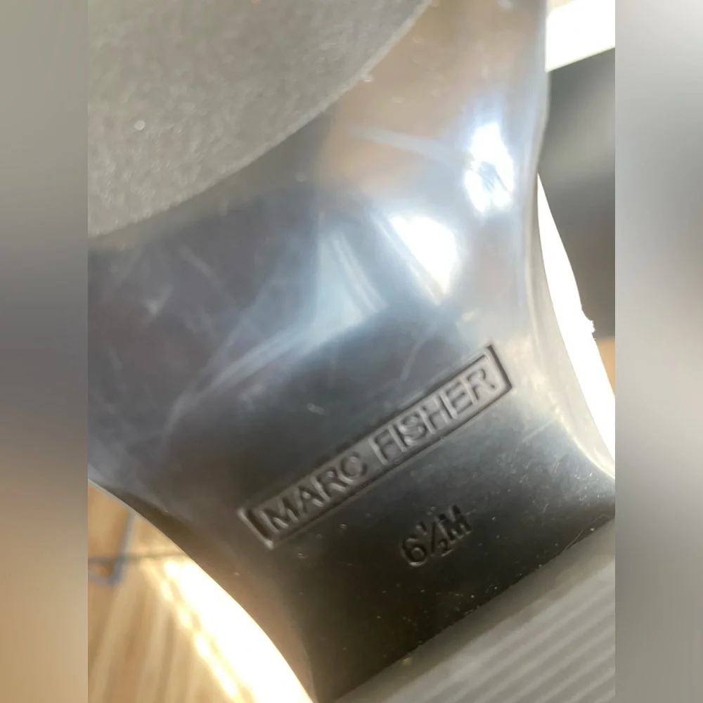 NWOT Marc Fisher Women's Matter Block Heel White Pointed Toe Booties Ankle Boots - Picture 10 of 12